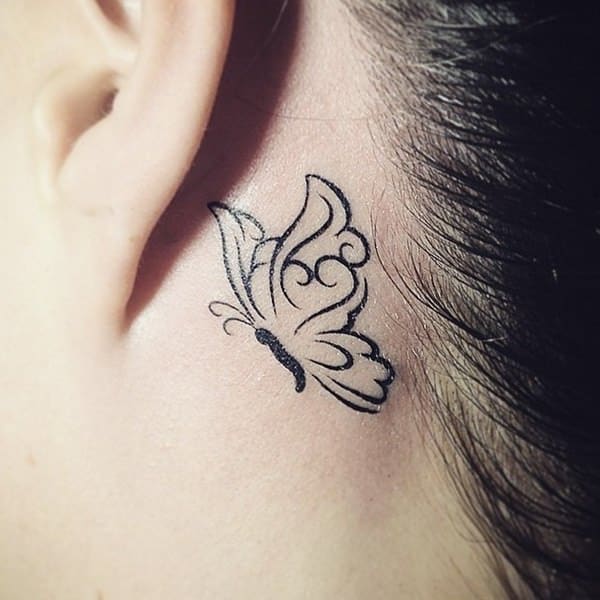 Behind the ear tattoos design, idea 43