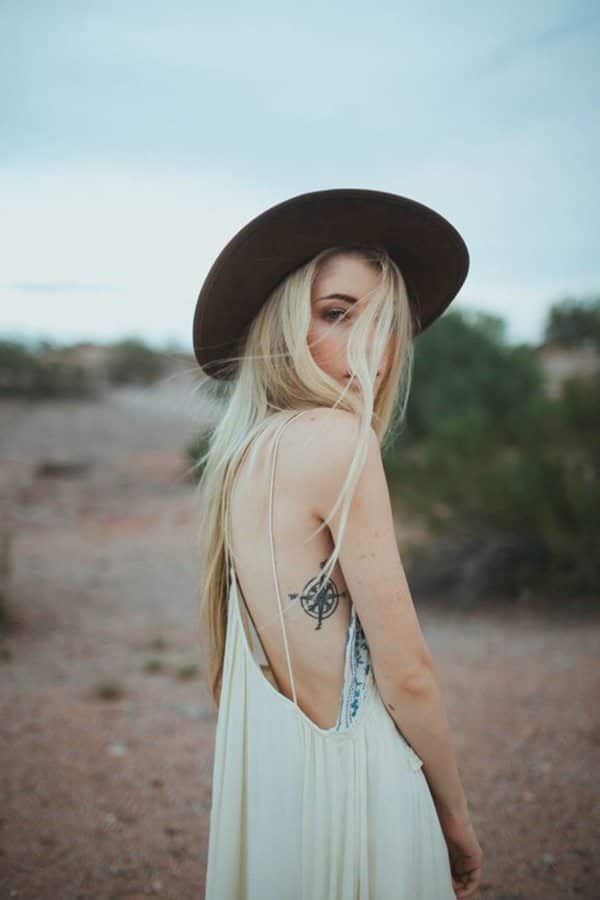 Amazing compass tattoo design, idea 36