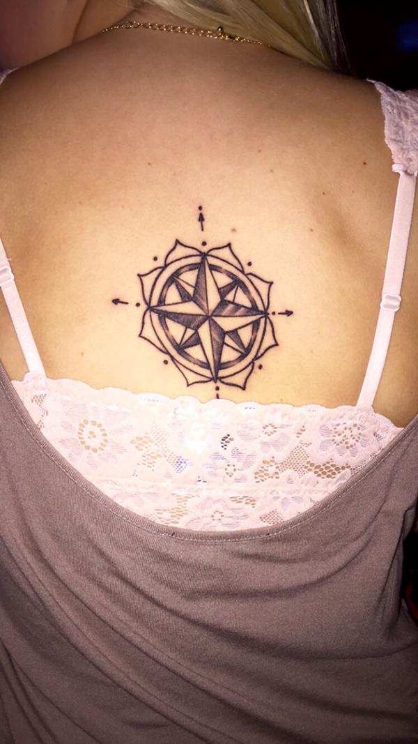 Amazing compass tattoo design, idea 45
