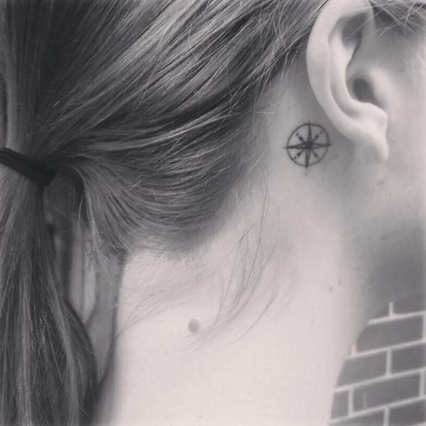 Amazing compass tattoo design, idea 51