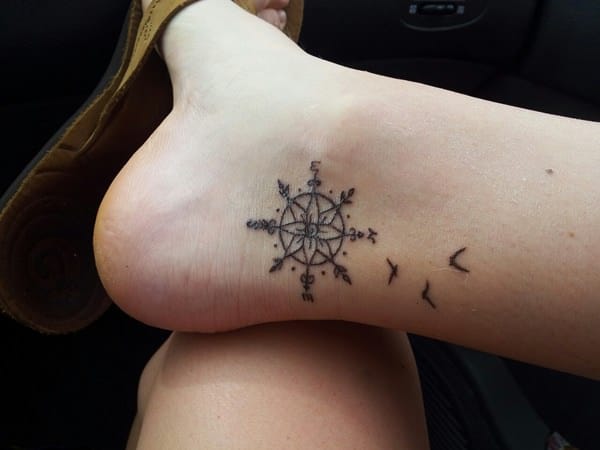 Amazing compass tattoo design, idea 54