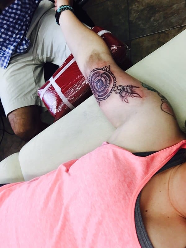 Amazing compass tattoo design, idea 65