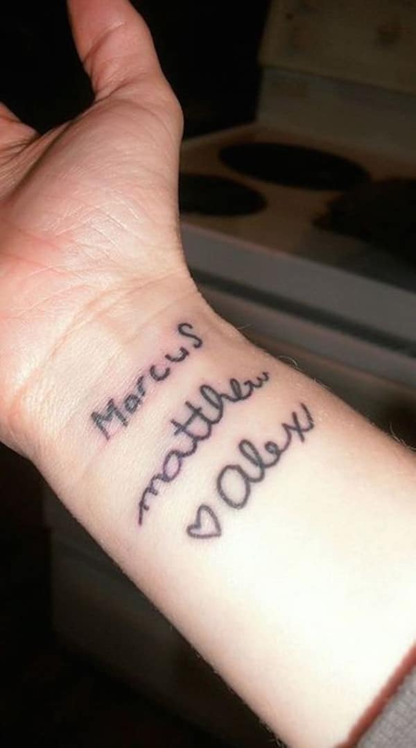Best name tattoo design, idea 5