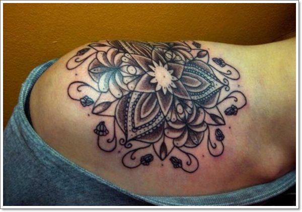 Awesome lotus flower tattoo design, idea 40