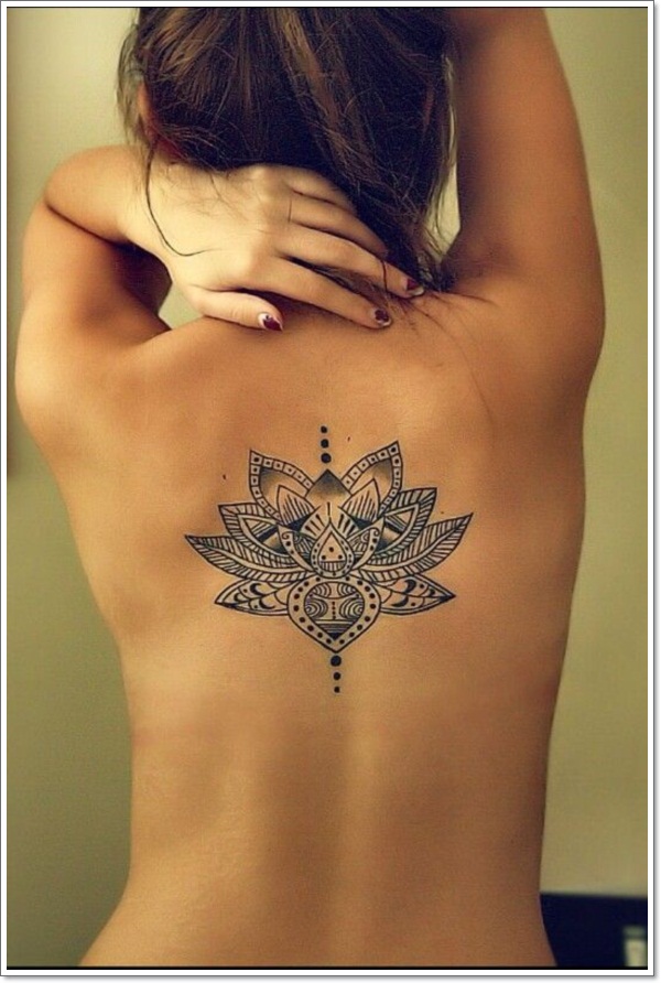 Awesome lotus flower tattoo design, idea 7