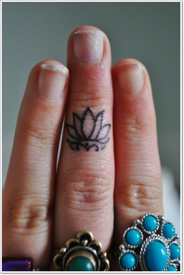Awesome lotus flower tattoo design, idea 1
