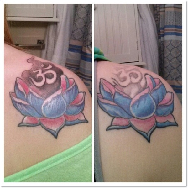 Awesome lotus flower tattoo design, idea 38