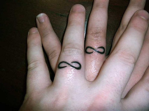 Wedding ring tattoos design, idea 43