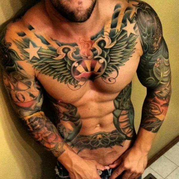 Chest tattoos design, idea 1