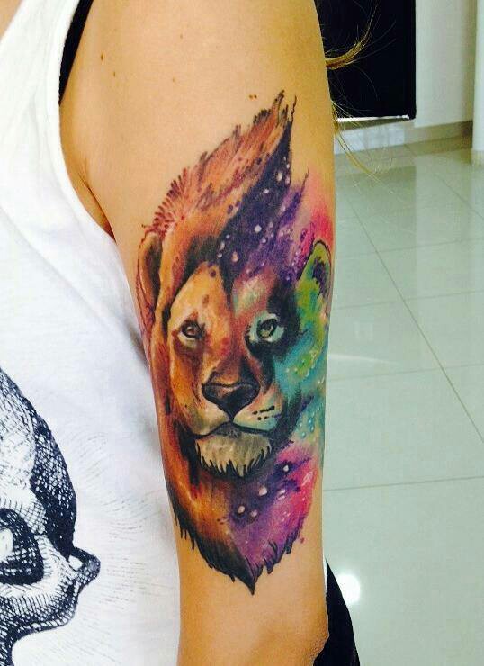 Lion tattoo design design, idea 23