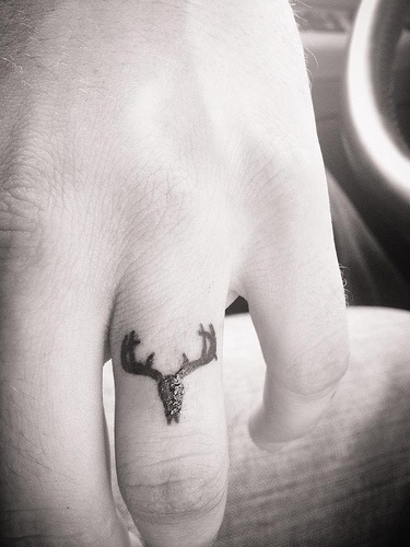 Wedding ring tattoos design, idea 2