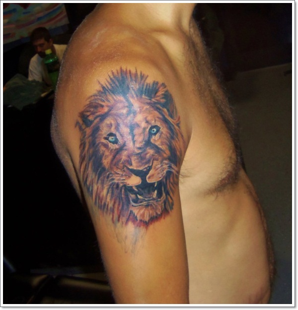 Lion tattoo design design, idea 26