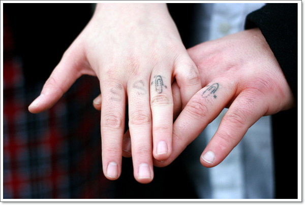 Wedding ring tattoos design, idea 20