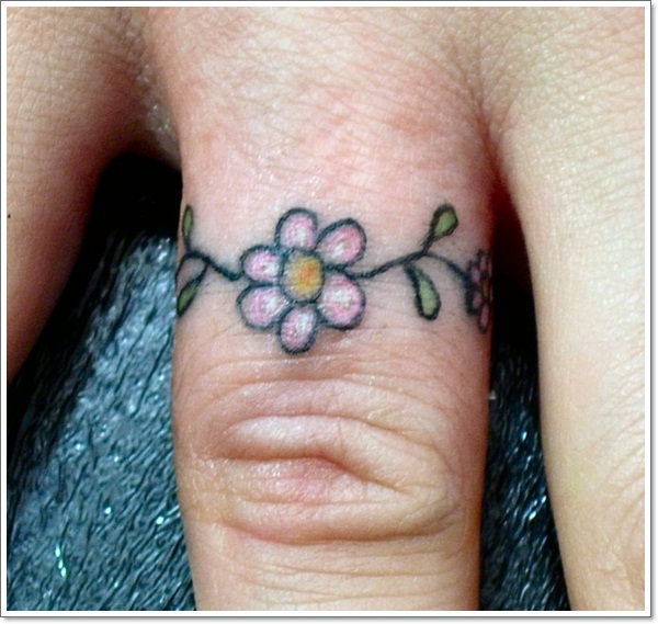 Wedding ring tattoos design, idea 41