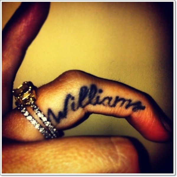 Wedding ring tattoos design, idea 7