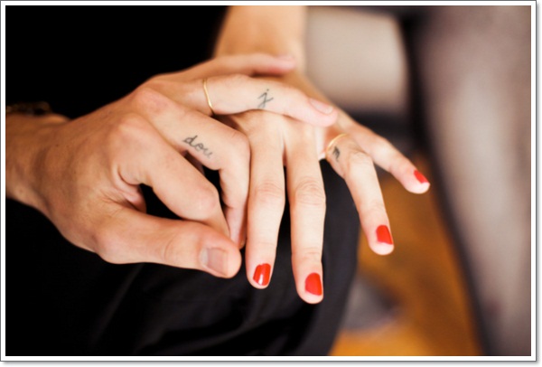 Wedding ring tattoos design, idea 14