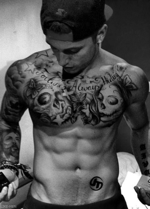 Chest tattoos design, idea 2