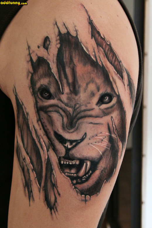 Lion tattoo design design, idea 17