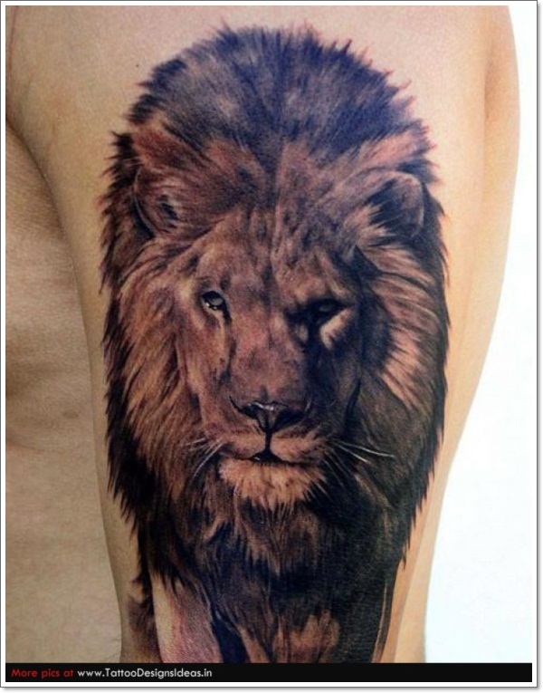 Lion tattoo design design, idea 36
