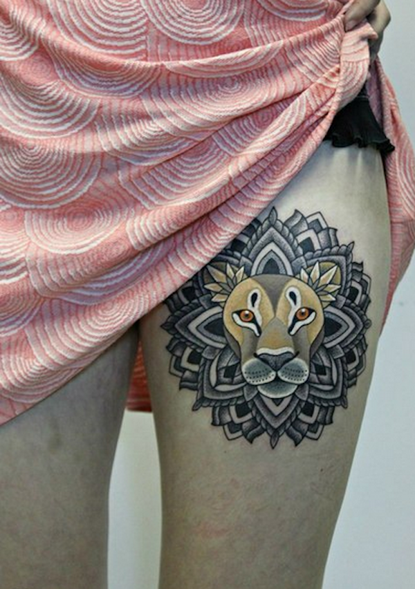 Lion tattoo design design, idea 20