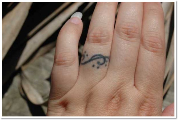 Wedding ring tattoos design, idea 40
