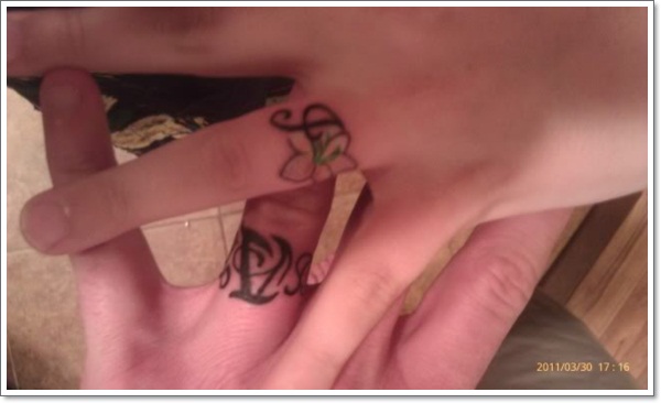 Wedding ring tattoos design, idea 42