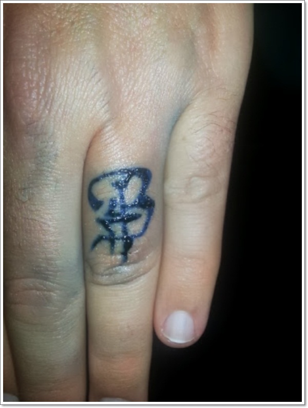 Wedding ring tattoos design, idea 22
