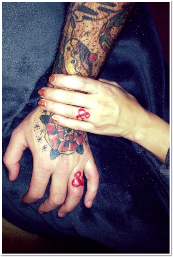 Wedding ring tattoos design, idea 36