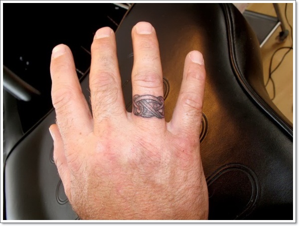 Wedding ring tattoos design, idea 27