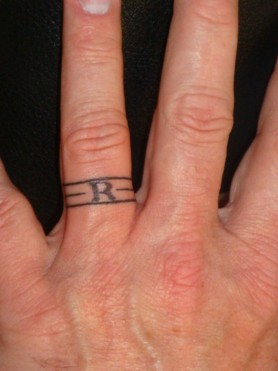 Wedding ring tattoos design, idea 30