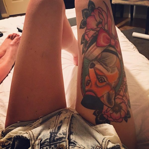 Thigh tattoos design, idea 5