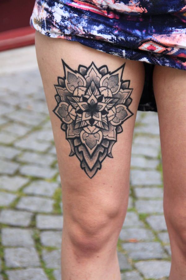 Thigh tattoos design, idea 14