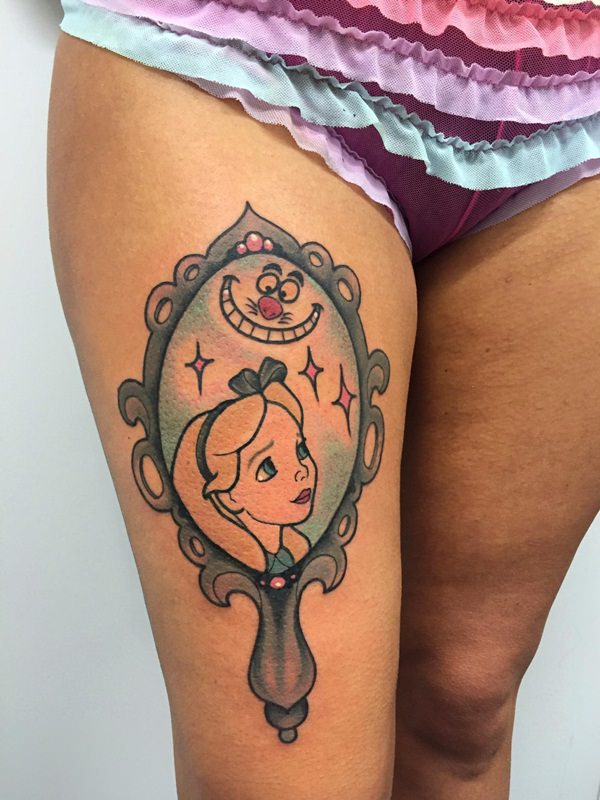 Thigh tattoos design, idea 15