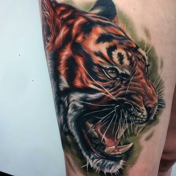 Thigh tattoos design, idea 16