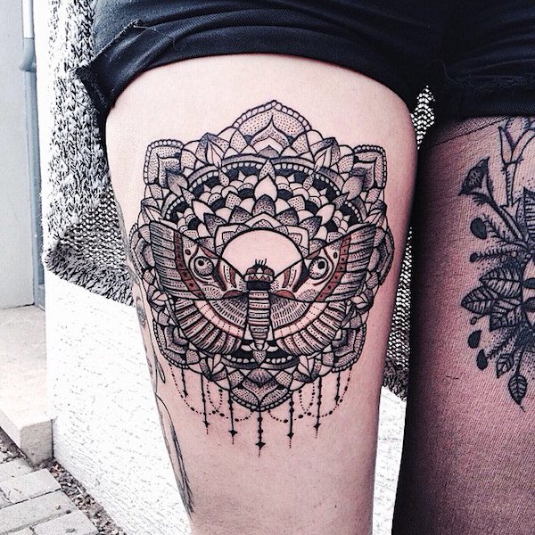 Thigh tattoos design, idea 20