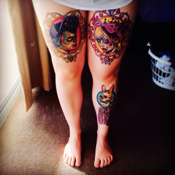Thigh tattoos design, idea 21