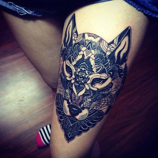 Thigh tattoos design, idea 23