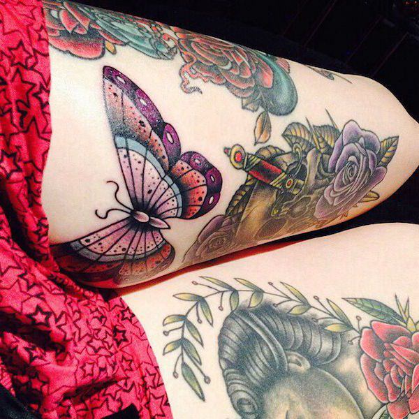 Thigh tattoos design, idea 26