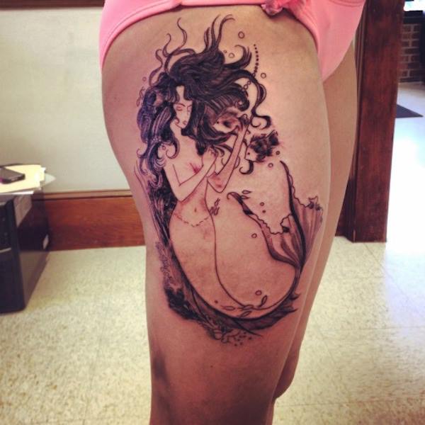 Thigh tattoos design, idea 30