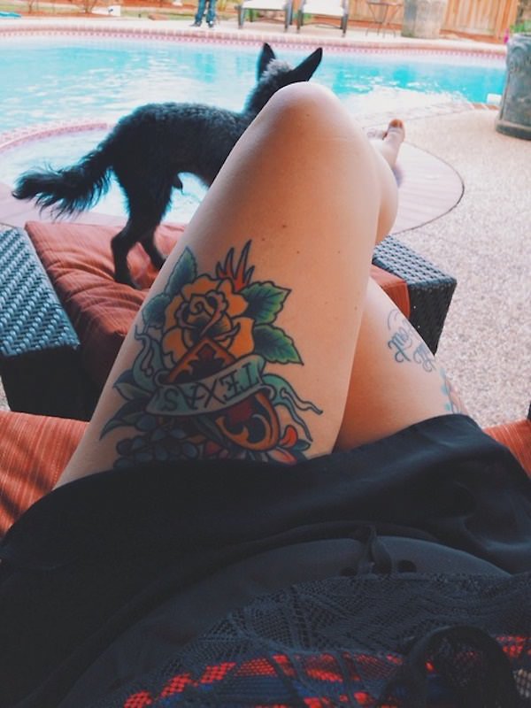 Thigh tattoos design, idea 31