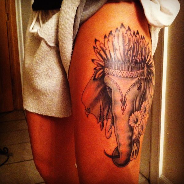 Thigh tattoos design, idea 40