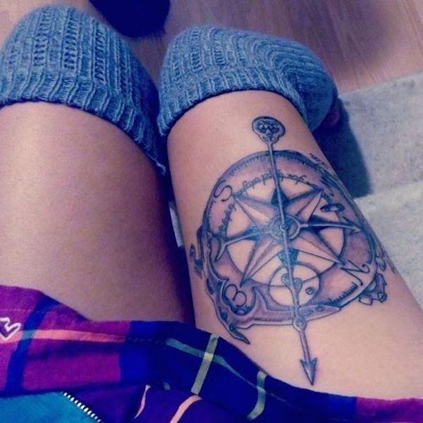 Thigh tattoos design, idea 43