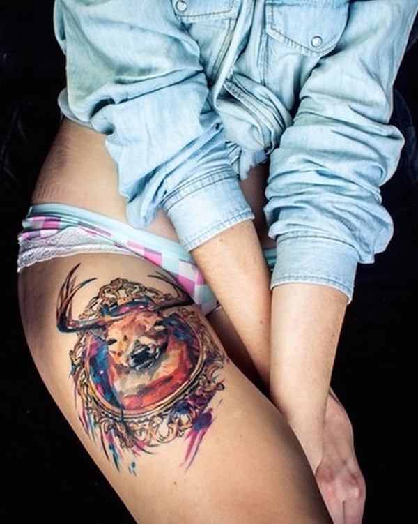 Thigh tattoos design, idea 45