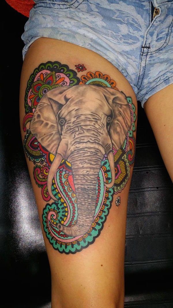 Thigh tattoos design, idea 54