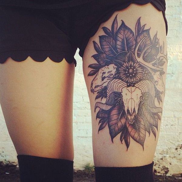 Thigh tattoos design, idea 56