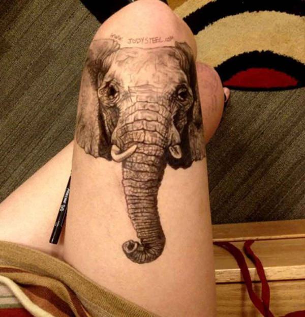 Thigh tattoos design, idea 59