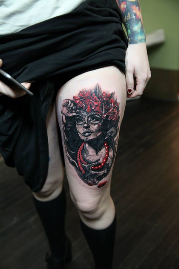 Thigh tattoos design, idea 70