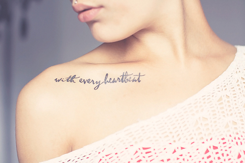 Collar bone tattoo design, idea 7