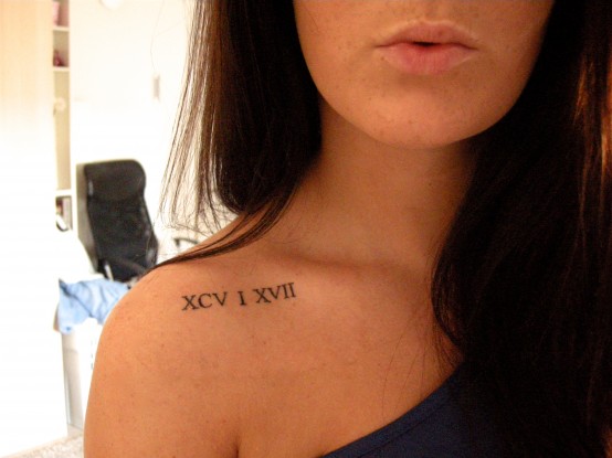 Collar bone tattoo design, idea 8