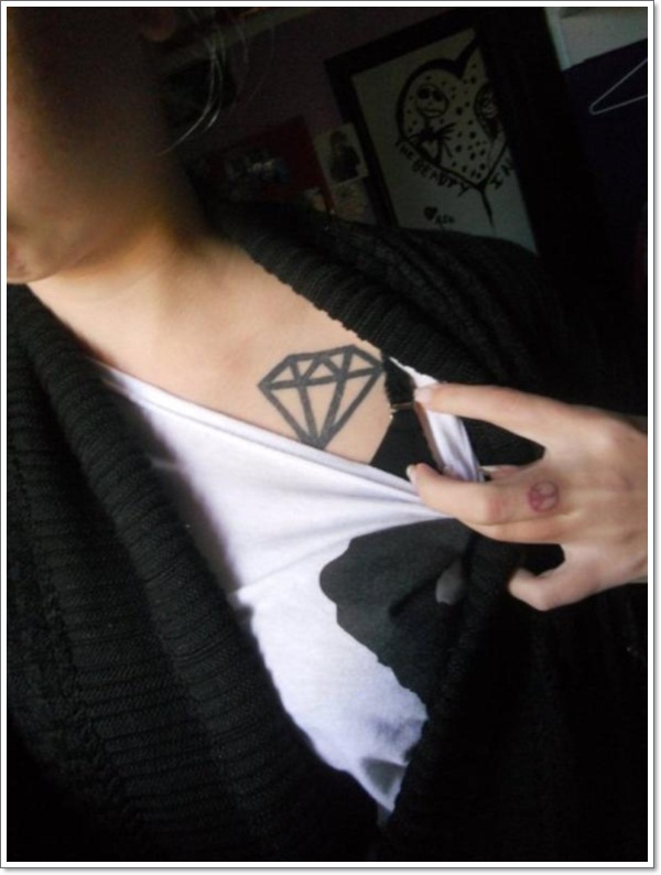Collar bone tattoo design, idea 11